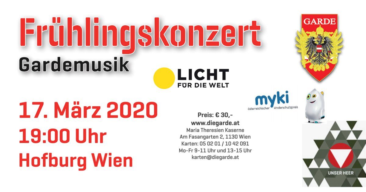 Frühlingskonzert der Gardemusik 2020