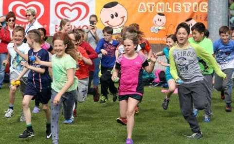 Wiener Volksschüler beim Leichtathletik-Event im Ernst Happel-Stadion