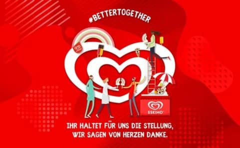 Eskimo Eis Aktion - Ihr haltet für uns die Stellung, wir sagen von Herzen Danke. #bettertogether