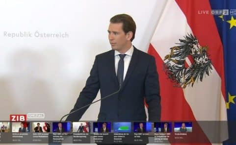 Sebastian Kurz spielt "Ziehharmonika" mit der Coronakrise