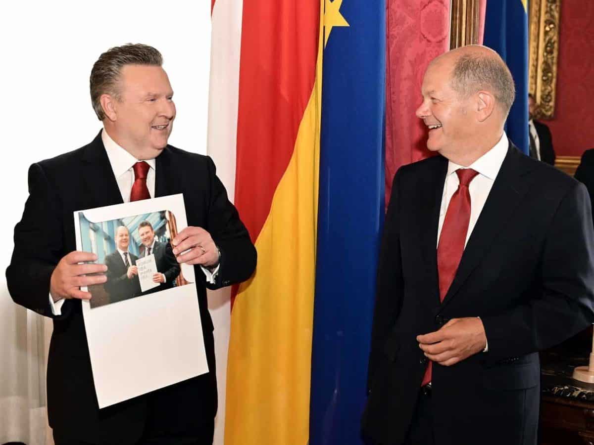 Olaf Scholz Kam Zum Burgermeister Treffen Ins Rathaus