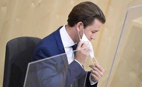 Bundeskanzler Sebastian Kurz im Rahmen einer Sondersitzung des Nationalrates