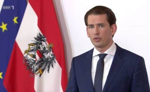 Bundeskanzler Sebastian Kurz verkündet 2. Lockdown bei einer Ansprache in ORF eins