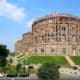 Die Planet.tt Bank Austria Halle Gasometer ist Teil des historischen Bauwerks.