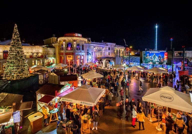 Der "Wintermarkt am Riesenradplatz" im Prater bietet in der kalten Jahreszeit ein aufregendes Unterhaltungsprogramm.