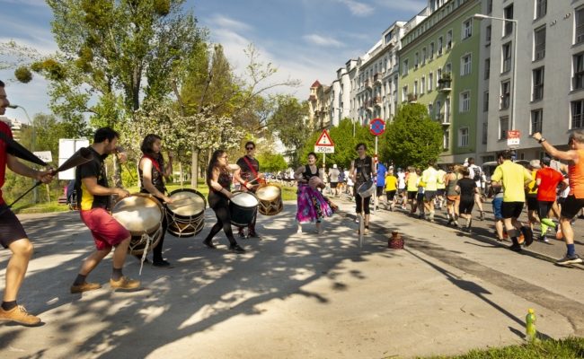 Trommler haben beim Vienna City Marathon Tradition.