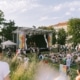 Kultursommer Wien Location Wasserturm mit Skero auf der Bühne.