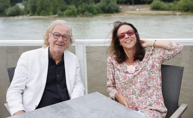 Peter Hofbauer und Vera Russwurm an Bord der MS Kaiserin Elisabeth.