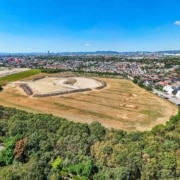 Baustelle Park der Artenvielfalt in Wien Donaustadt.