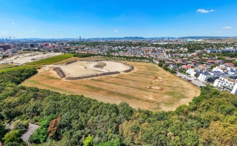 Baustelle Park der Artenvielfalt in Wien Donaustadt.