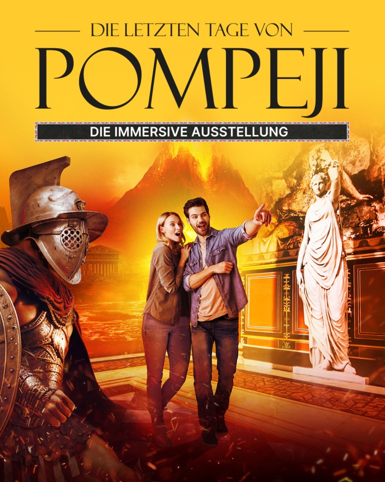 "Die letzten Tage von Pompeji" von 2. Oktober 2024 bis 5. Jänner 2025 in der Marx Halle Wien.