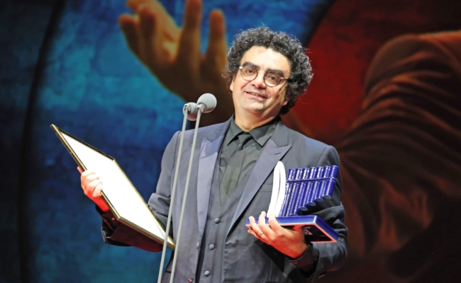 Rolando Villazón, Preisträger des Sonderpreises für das „Beste Festival“, bei der Verleihung des Österreichischen Musiktheaterpreises 2024.