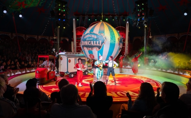 Circus Roncalli gastiert vom 11. September bis 6. Oktober 2024 in Wien am Rathausplatz. Danach in Innsbruck und Graz.