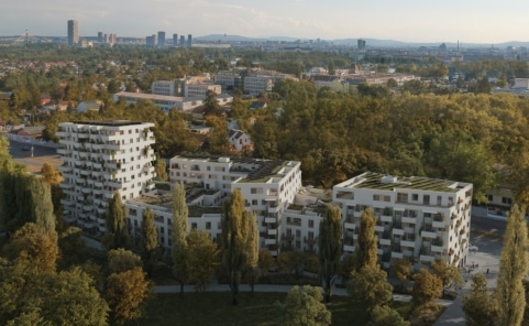 Rendering Wohnbauprojekt in der Donaustadtstraße 37 in Wien.