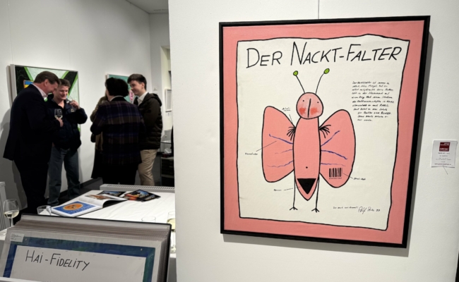 Alf Poier Ausstellung in der Galerie Kaiblinger.